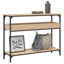 VidaXL Table console avec étagère - Chêne sonoma