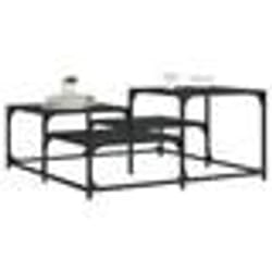 vidaXL Table basse noir 87,5x87,5x40 cm bois d'ingénierie