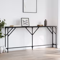 Ajoutez une touche d'élégance à votre entrée, salon ou couloir avec cette table console élégante. Matériau durable : le bois  ...