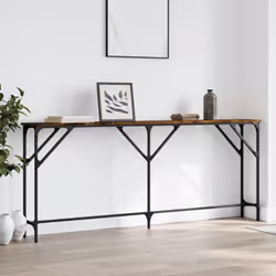 Ajoutez une touche d'élégance à votre entrée, salon ou couloir avec cette table console élégante. Matériau durable : le bois ...