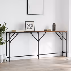 Ajoutez une touche d'élégance à votre entrée, salon ou couloir avec cette table console élégante. Matériau durable : le bois  ...