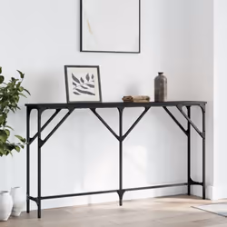 Ajoutez une touche d'élégance à votre entrée, salon ou couloir avec cette table console élégante. Matériau durable : le bois  ...