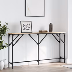 Ajoutez une touche d'élégance à votre entrée, salon ou couloir avec cette table console élégante. Matériau durable : le bois  ...