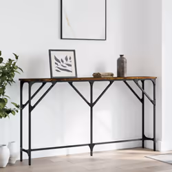 Ajoutez une touche d'élégance à votre entrée, salon ou couloir avec cette table console élégante. Matériau durable : le bois  ...
