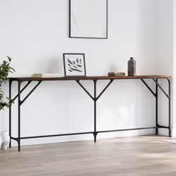 Ajoutez une touche d'élégance à votre entrée, salon ou couloir avec cette table console élégante. Matériau durable : le bois ...