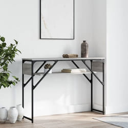 vidaXL Table console avec étagère sonoma gris 105x30x75 cm 837795