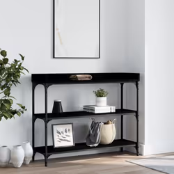 Ajoutez une touche d'élégance à votre entrée, salon ou couloir avec cette table console élégante. Matériau durable : le bois  ...
