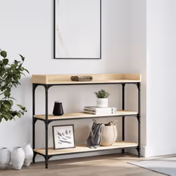 Ajoutez une touche d'élégance à votre entrée, salon ou couloir avec cette table console élégante. Matériau durable : le bois  ...