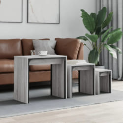 Tables basses gigognes vidaXL sonoma gris