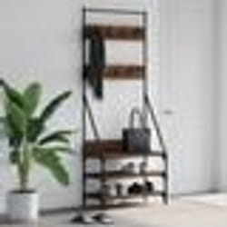 vidaXL Porte-vêtements et rangement des chaussures chêne marron