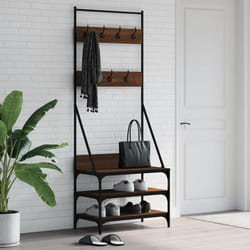 vidaXL Porte-vêtements et rangement des chaussures chêne marron