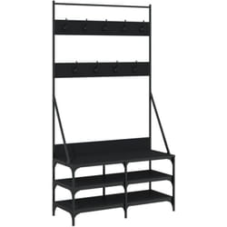 Porte-vêtements et rangement des chaussures noir 100x40x184 cm Vidaxl Black