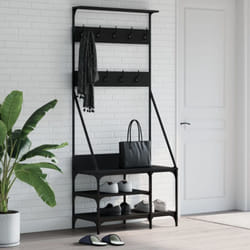 Vidaxl - Porte-vêtements et rangement des chaussures noir 80x40x184 cm Noir