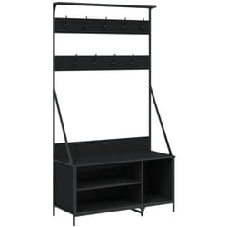 Porte-vêtements et rangement des chaussures noir 100x41x184 cm vidaXL