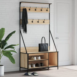 Vidaxl - Porte-vêtements et rangement des chaussures chêne sonoma