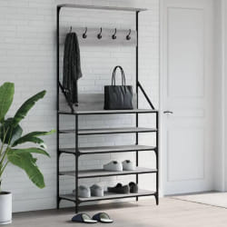 vidaXL Porte-vêtements et rangement des chaussures sonoma gris