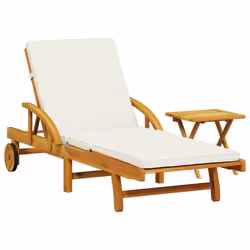 VidaXL 3206362, Linge, Siège rembourré, Bois d'acacia, Crème, Blanc, 110 kg, 680 mm