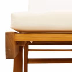 VidaXL 3206362 chaise d'extérieur Linge Siège rembourré Bois d'acacia Crème, Blanc - Vue supplémentaire 8