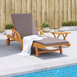 VidaXL 3206363 chaise d'extérieur Linge Siège rembourré Bois d'acacia Gris