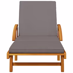 VidaXL 3206363 chaise d'extérieur Linge Siège rembourré Bois d'acacia Gris - Vue supplémentaire 4