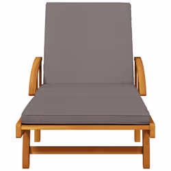 VidaXL 3206368 chaise d'extérieur Linge Siège rembourré Bois d'acacia Gris - Vue supplémentaire 4