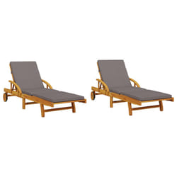 VidaXL 3206373 chaise d'extérieur Linge Siège rembourré Bois d'acacia Gris