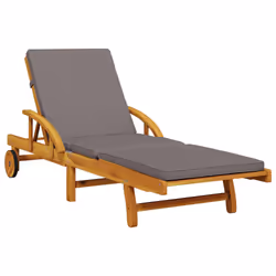 VidaXL 3206373 chaise d'extérieur Linge Siège rembourré Bois d'acacia Gris - Vue supplémentaire 4