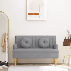 vidaXL Banc avec coussins gris clair 113x64,5x75,5 cm tissu
