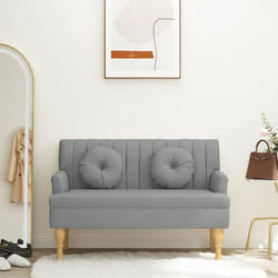 vidaXL Banc avec coussins gris clair 113x64,5x75,5 cm tissu