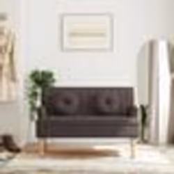 vidaXL Banc avec coussins marron foncé 113x64,5x75,5 cm tissu
