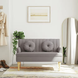 Vidaxl - Banc avec coussins taupe 113x64,5x75,5 cm tissu
