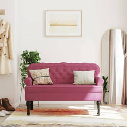 vidaXL Banc avec Dossier Canapé avec Accoudoir Banquette avec Pieds en Bois Siège de Salon Salle de Séjour Moderne 372160