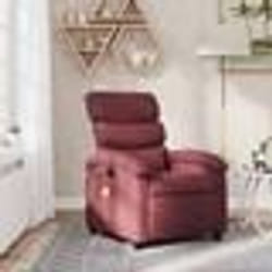 vidaXL Fauteuil de massage inclinable Rouge bordeaux Tissu