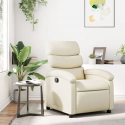 Vidaxl - Fauteuil inclinable Crème Similicuir