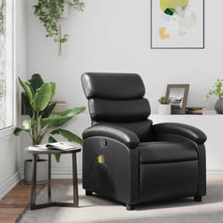 Vidaxl - Fauteuil de massage inclinable Noir Similicuir