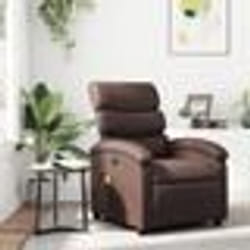vidaXL Fauteuil de massage inclinable Marron Similicuir