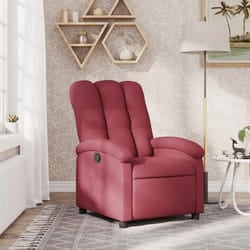 vidaXL Fauteuil Inclinable Chaise de Relaxation avec Dossier Siège avec Repose-pied Fauteuil TV de Salon Moderne Rouge 371730