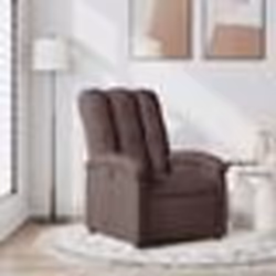 vidaXL Fauteuil inclinable Marron foncé Tissu