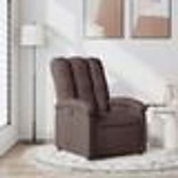 vidaXL Fauteuil inclinable Marron foncé Tissu