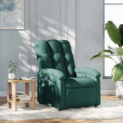 Vidaxl - Fauteuil inclinable Vert foncé Tissu