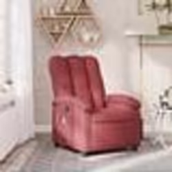 vidaXL Fauteuil de massage inclinable Rouge bordeaux Tissu