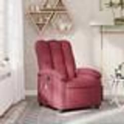 vidaXL Fauteuil de massage inclinable Rouge bordeaux Tissu