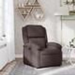 vidaXL Fauteuil inclinable Marron foncé Tissu