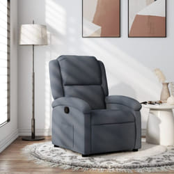 Vidaxl - Fauteuil inclinable Gris foncé Velours
