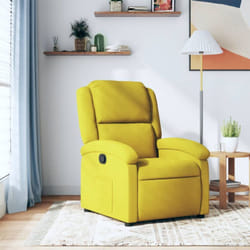 Vidaxl - Fauteuil inclinable jaune velours