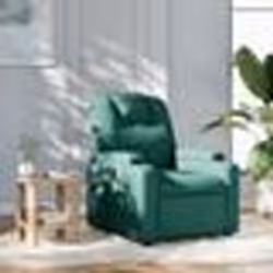 vidaXL Fauteuil inclinable Vert foncé Tissu