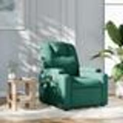 vidaXL Fauteuil inclinable Vert foncé Tissu