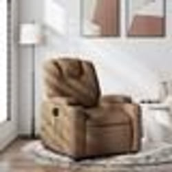 vidaXL Fauteuil de massage inclinable Marron Tissu