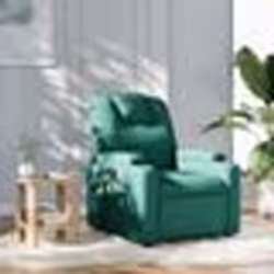 vidaXL Fauteuil de massage inclinable Vert foncé Tissu