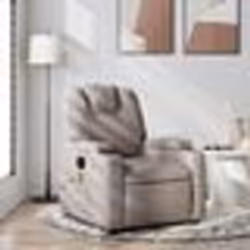 vidaXL Fauteuil de massage inclinable Taupe Tissu